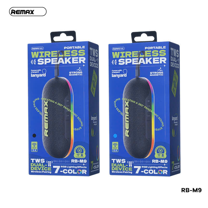 Loa bluetooth REMAX RB-M9 siêu hay 7 chế độ ánh sáng