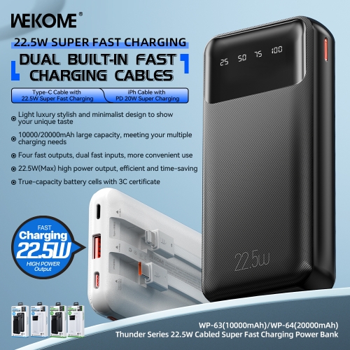 Pin Sạc dự phòng 10000mAh chính hãng WEKOME WP-63