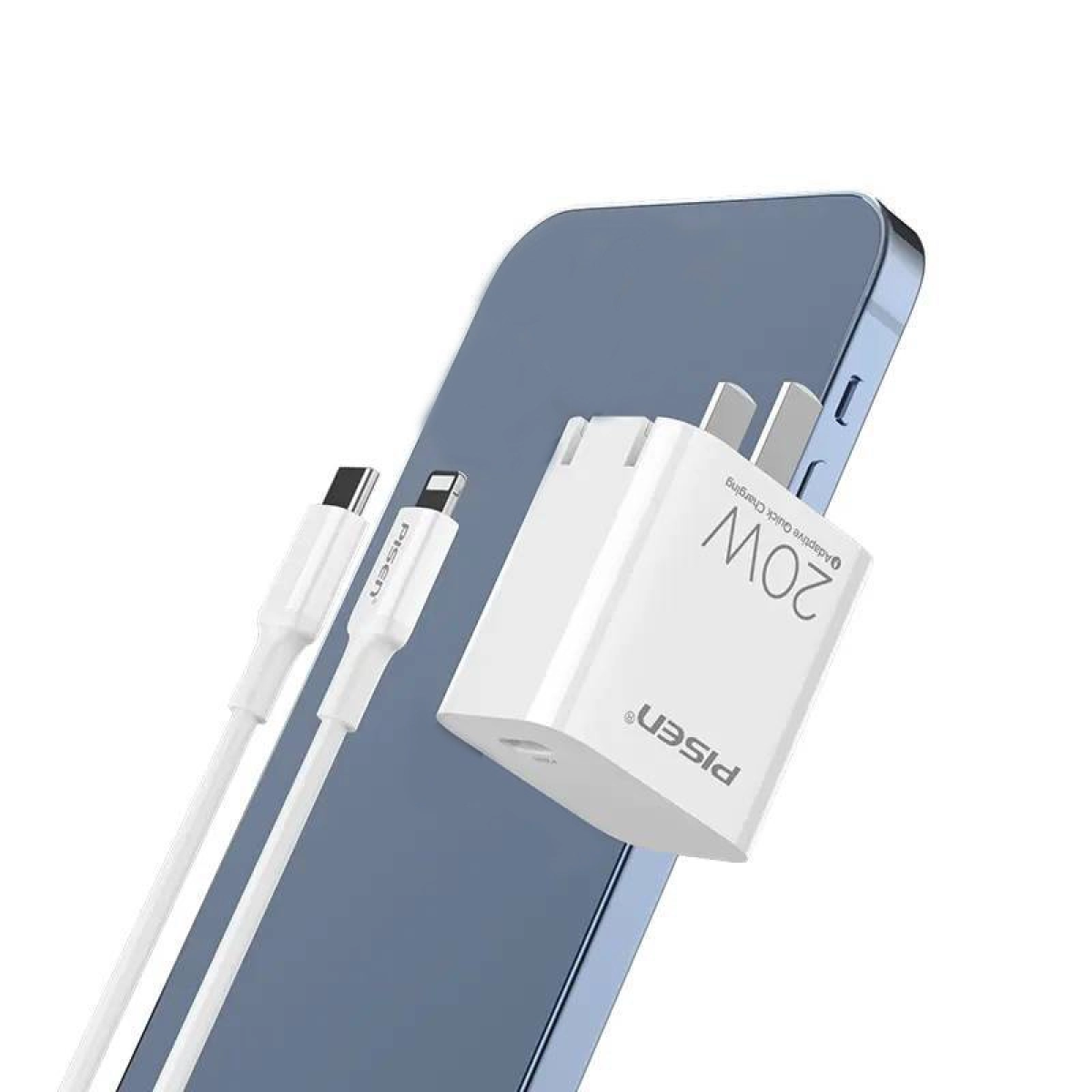 Bộ sạc nhanh Pisen 20w Type C ra iPhone (C-L) chính hãng