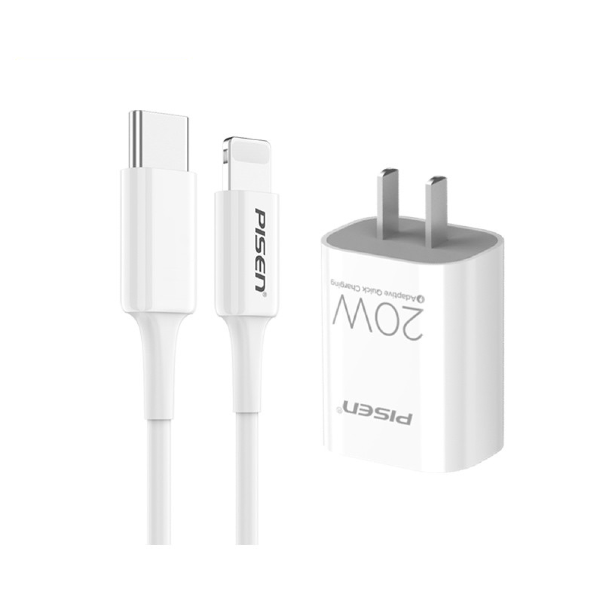 Bộ sạc nhanh Pisen 20w Type C ra iPhone (C-L) chính hãng